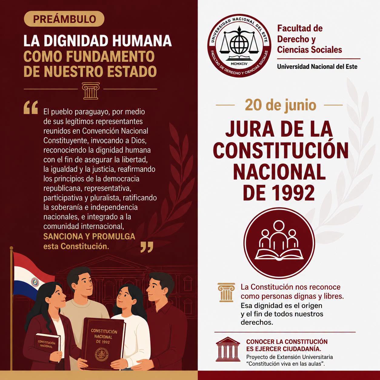 La FDCS conmemoró la Jura de la Constitución Nacional de 1992